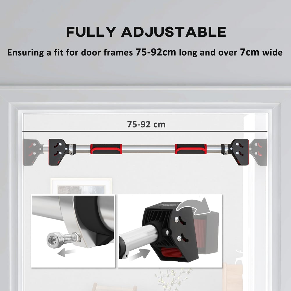 SPORTNOW Adjustable No Screw Pull Up Bar for Home Doorway Image 6