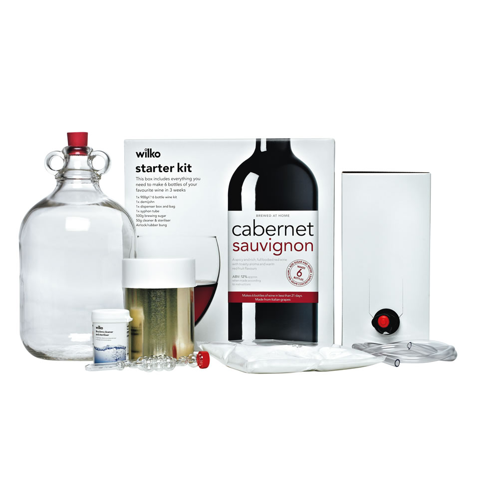 Wilko Cabernet Sauvignon Wine Starter Kit         Makes 6 Bottles Image