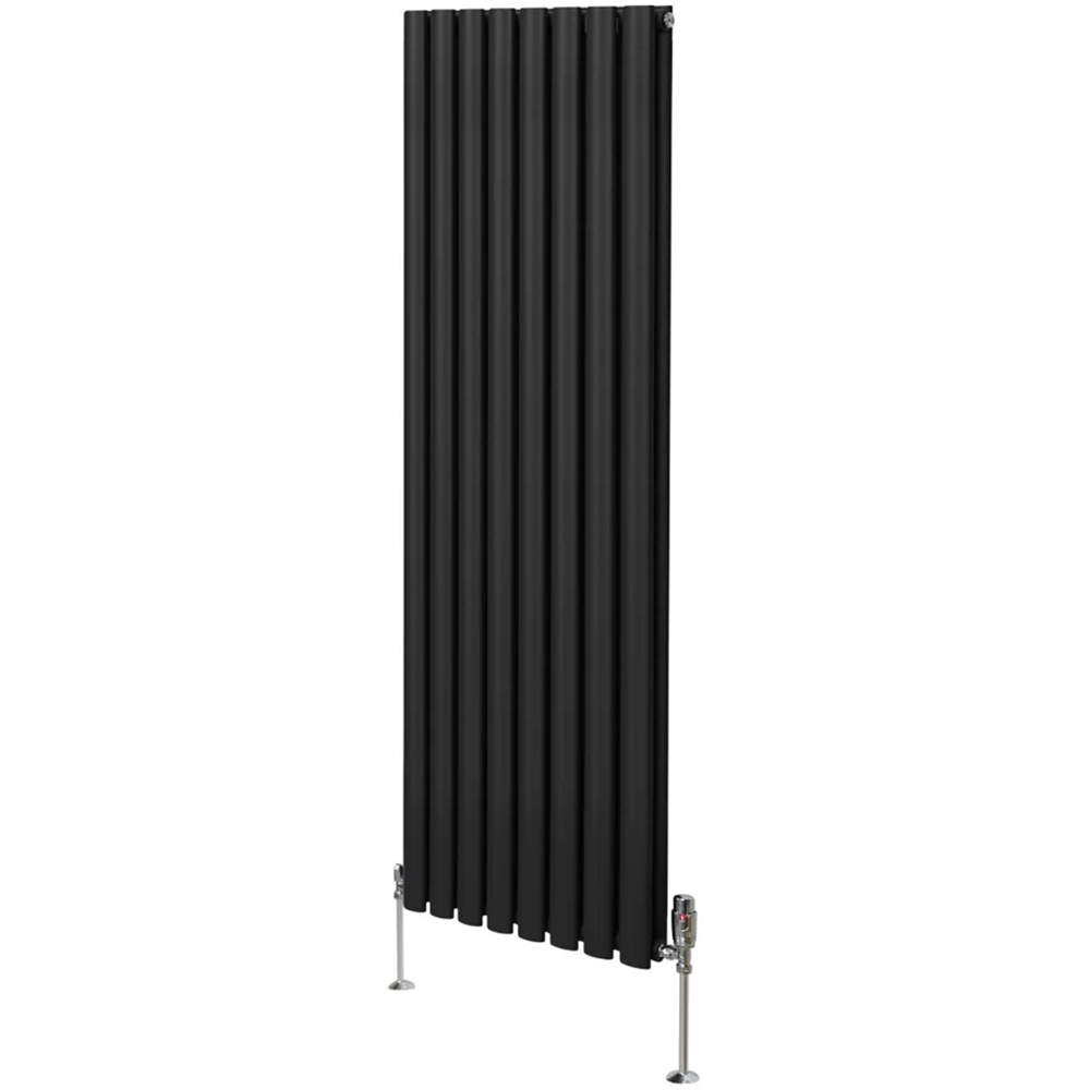 Monster Shop 5593BTU Black Oval Column Radiator and Valves 1600 x 480mm Image 3