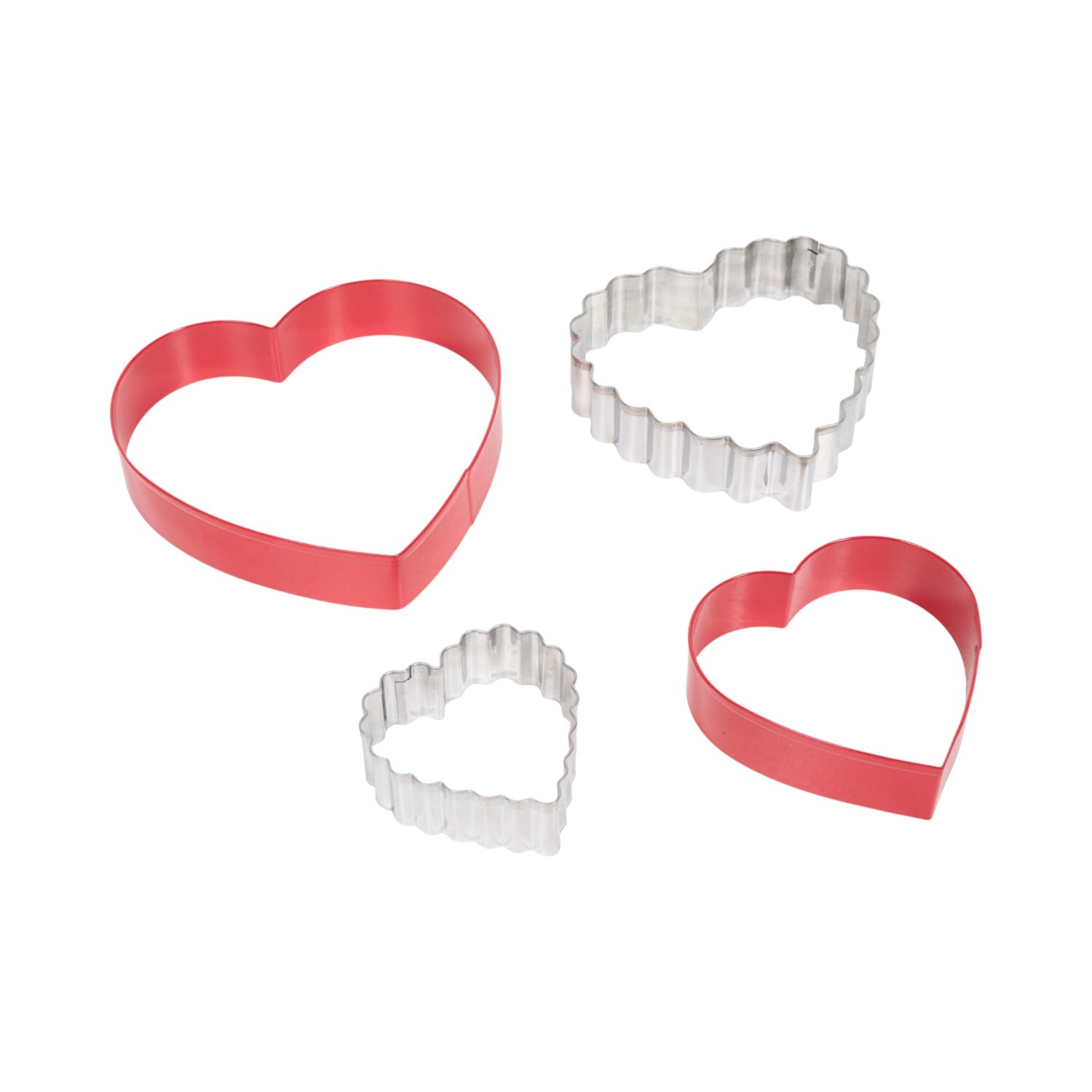 Pack of 4 Heart Shape Cookie Cutters Image 3