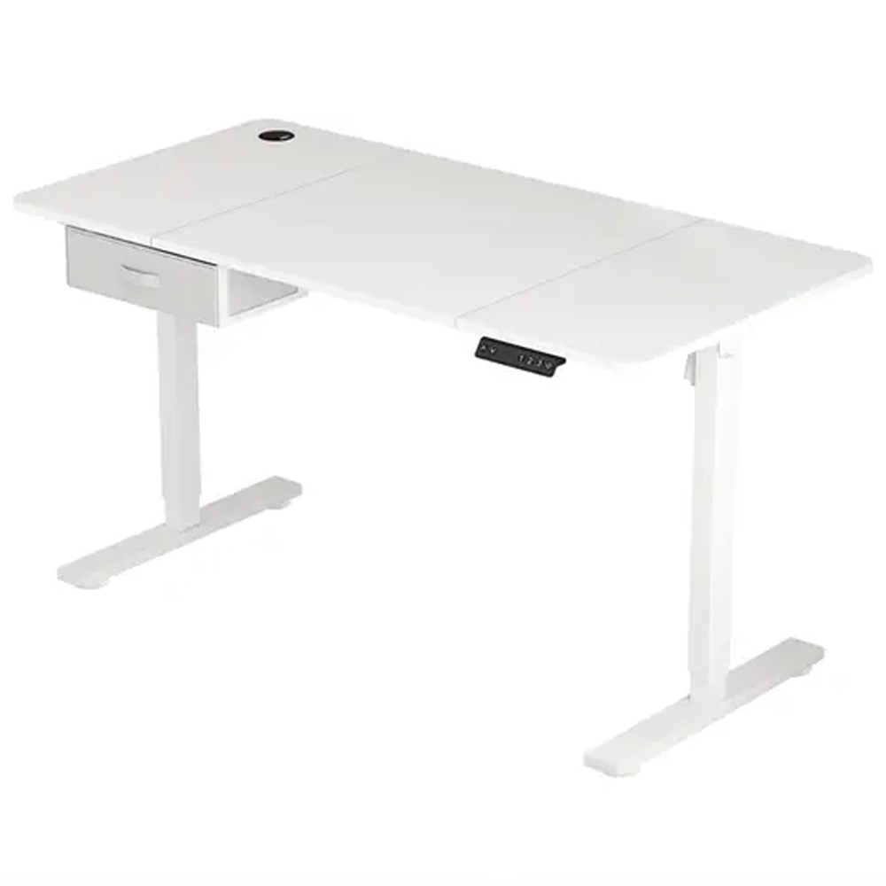 wilko Easton Height Adjustable Electric Computer Desk White Image 2