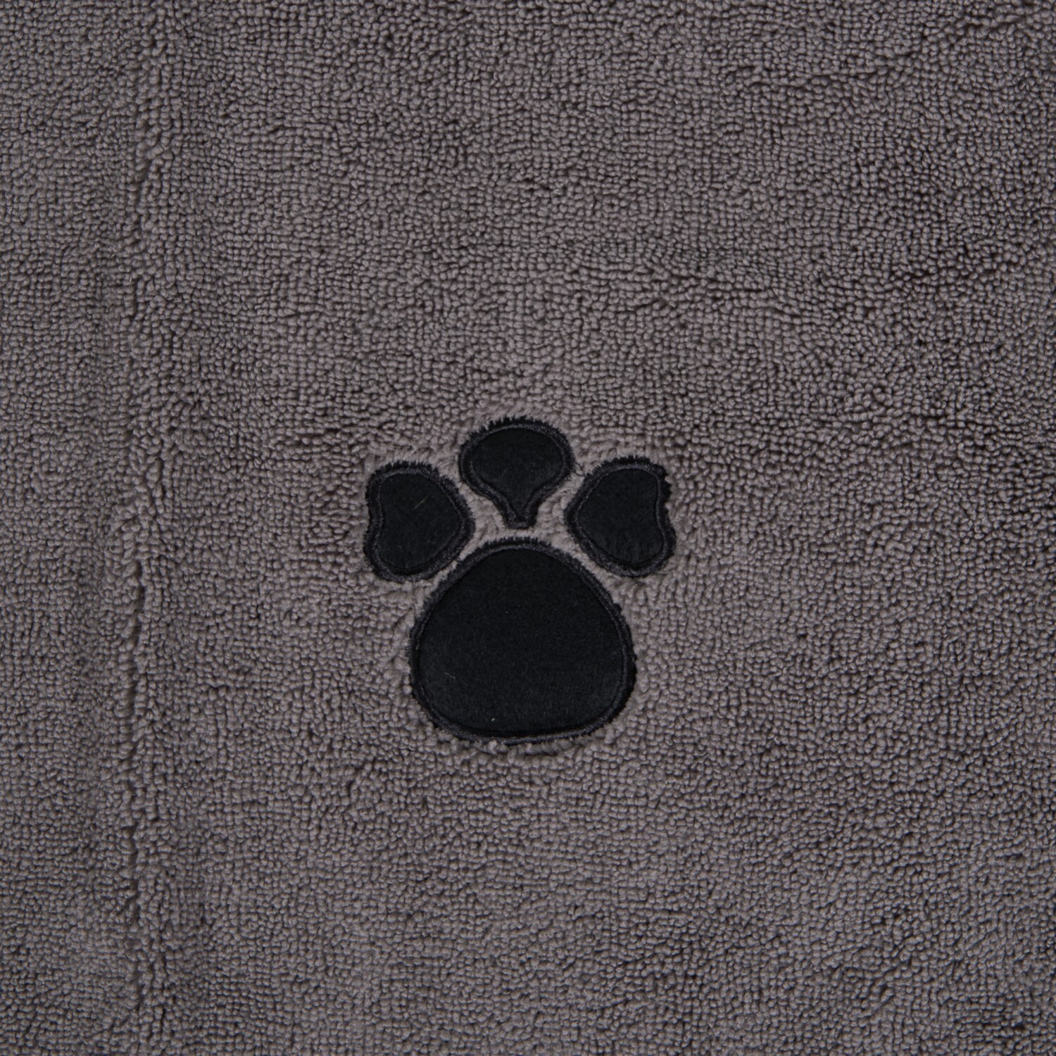 Pawprint Microfibre Pet Towel - Dark Grey Image 4