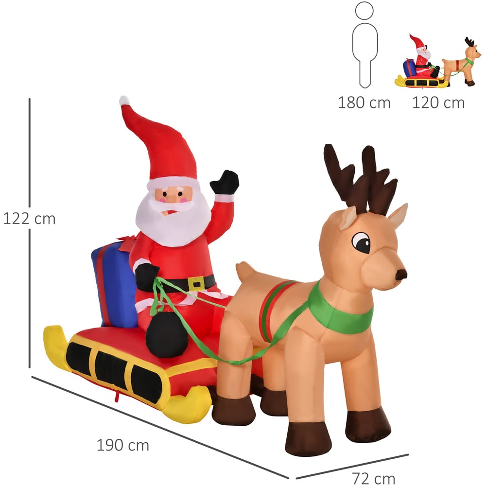 Everglow Multicolour Inflatable Santa 4ft Image 9