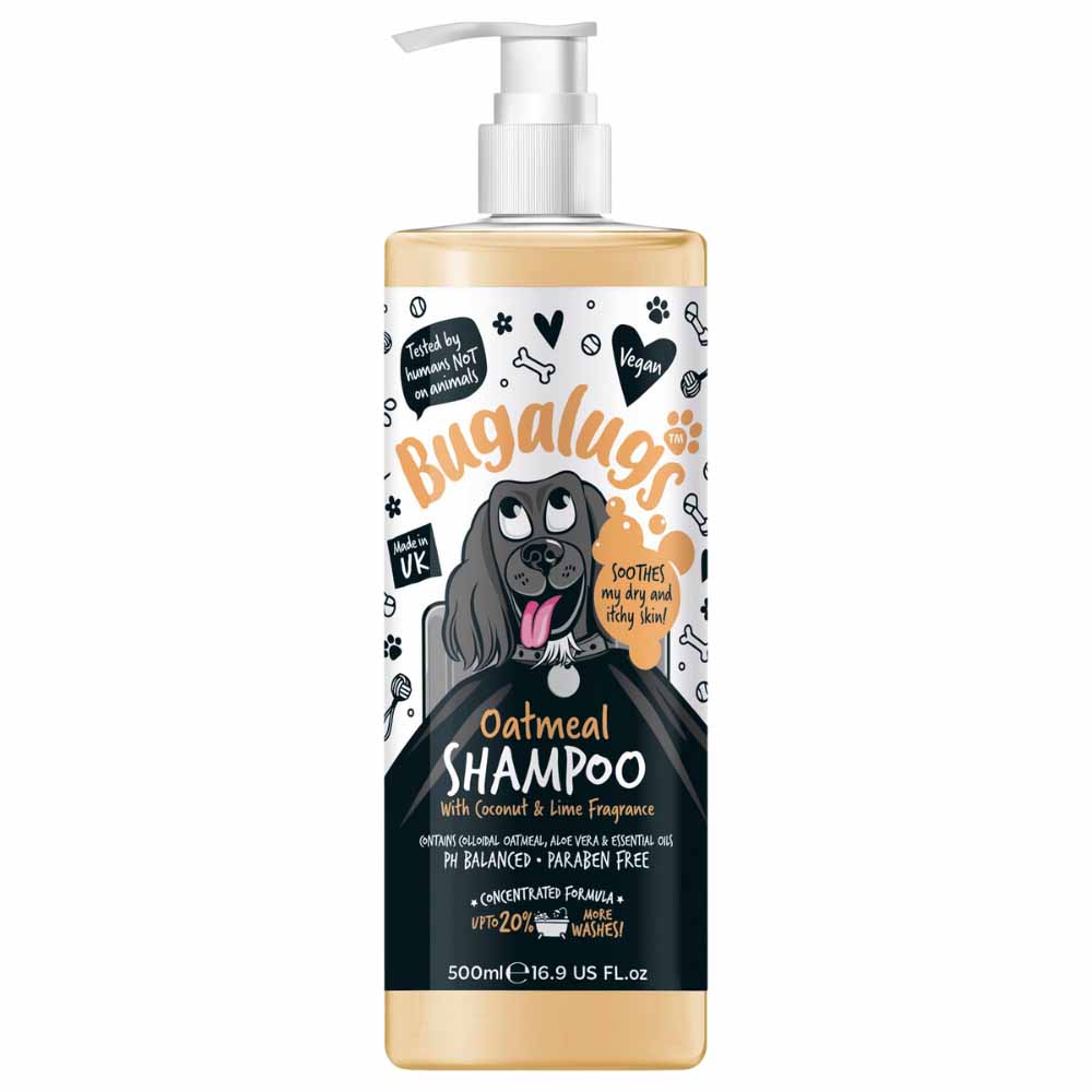 Bugalugs Oatmeal Dog Shampoo 500ml Image 1