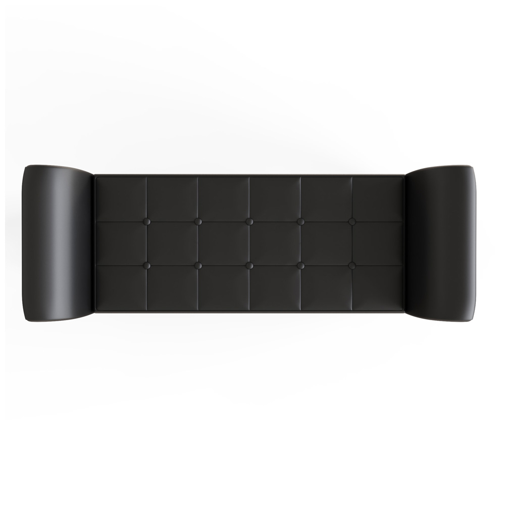 GFW Verona Black Upholstered Window Seat Image 4