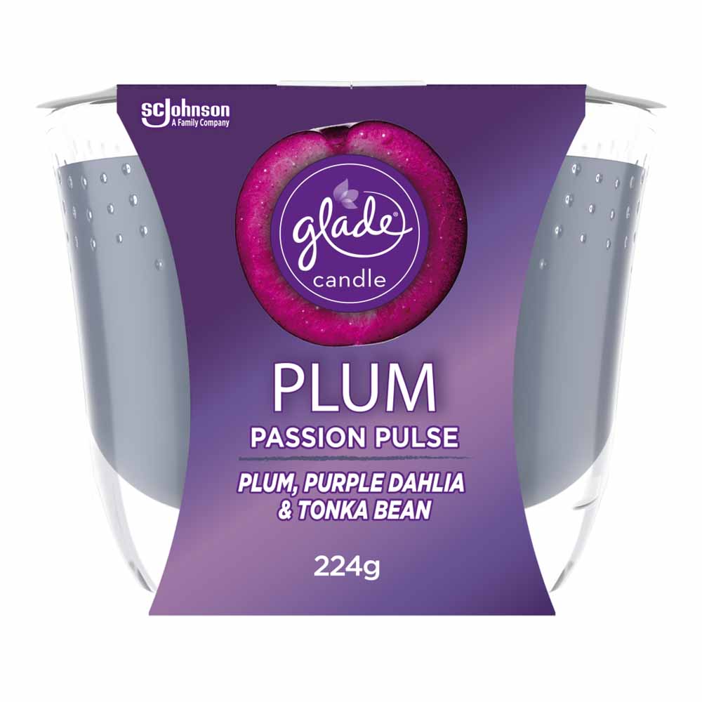 Glade Candle Plum Passion Pulse 8oz Image 1