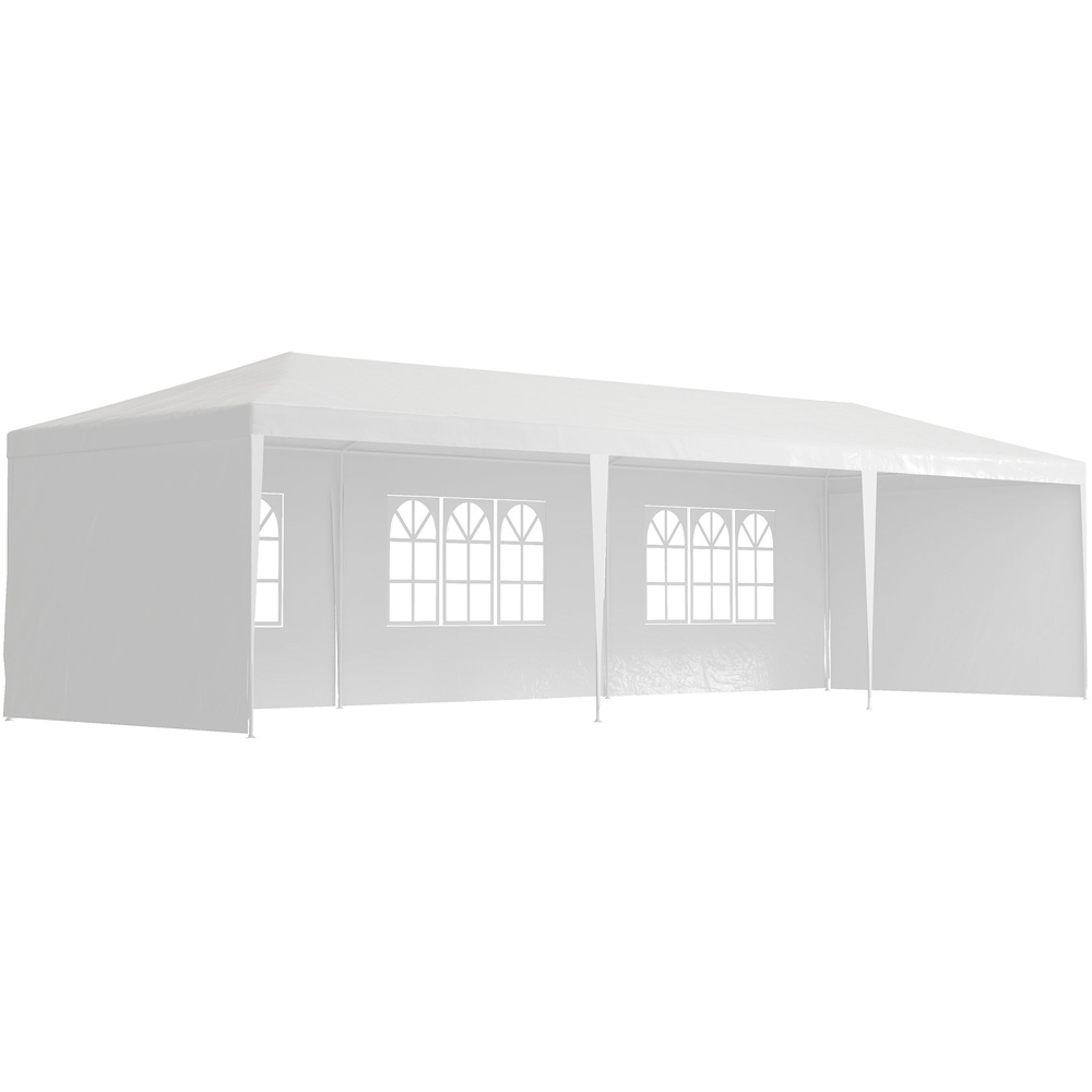 Outsunny 9 x 3m White Party Tent Gazebo Image 2