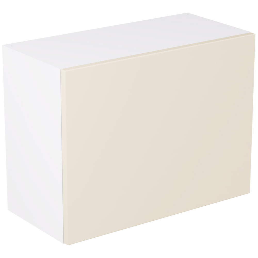 Kitchen Kit Slab Gloss Cashmere Flatpack Single Extractor Wall Kitchen Cabinet 600mm Image 1