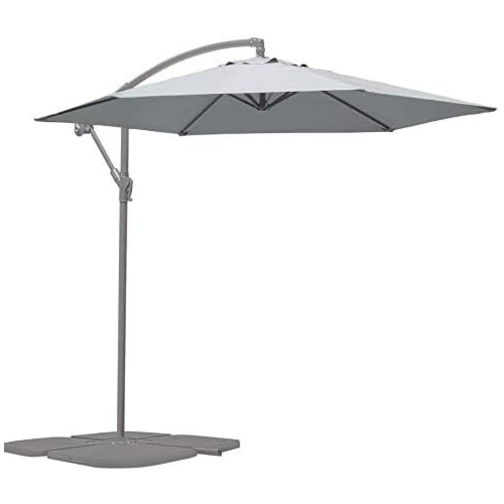 Garden Gear Grey Cantilever Parasol with Cover Image 1