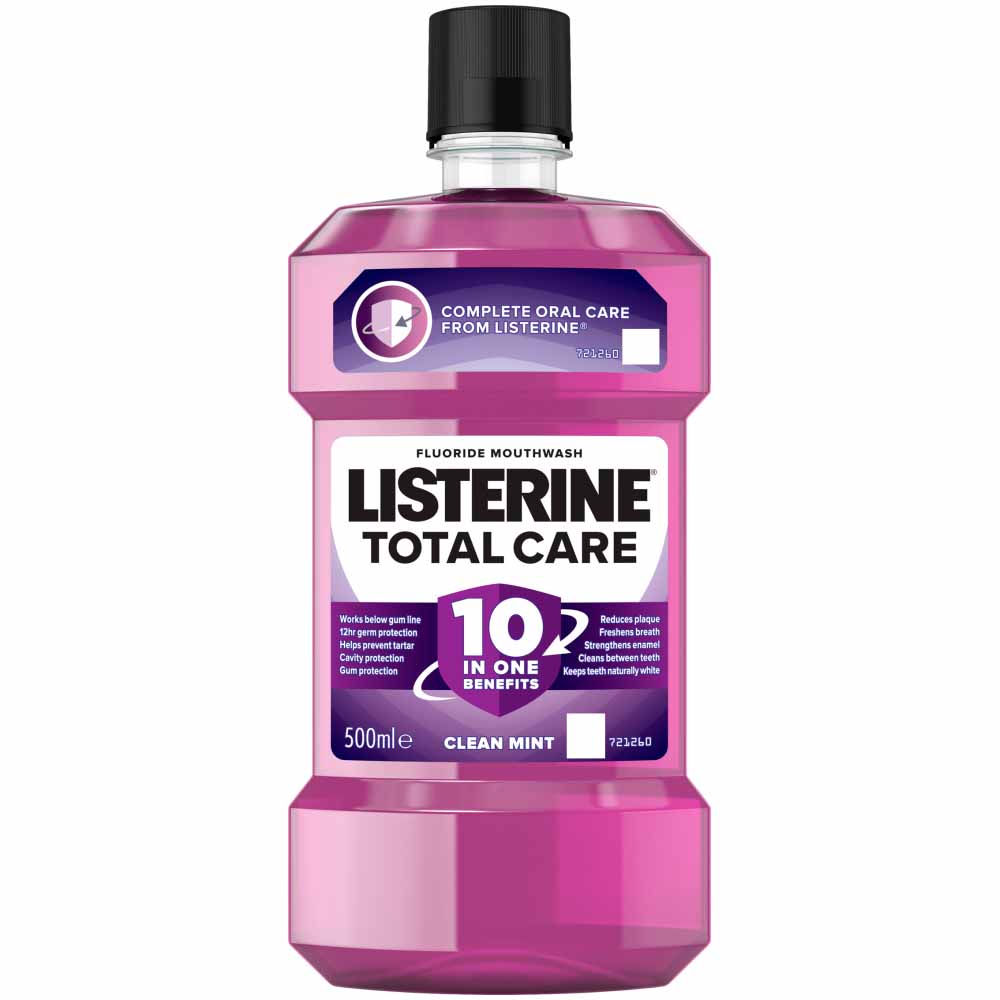 Listerine Total Care Clean Mint Mouthwash 500ml Image 2