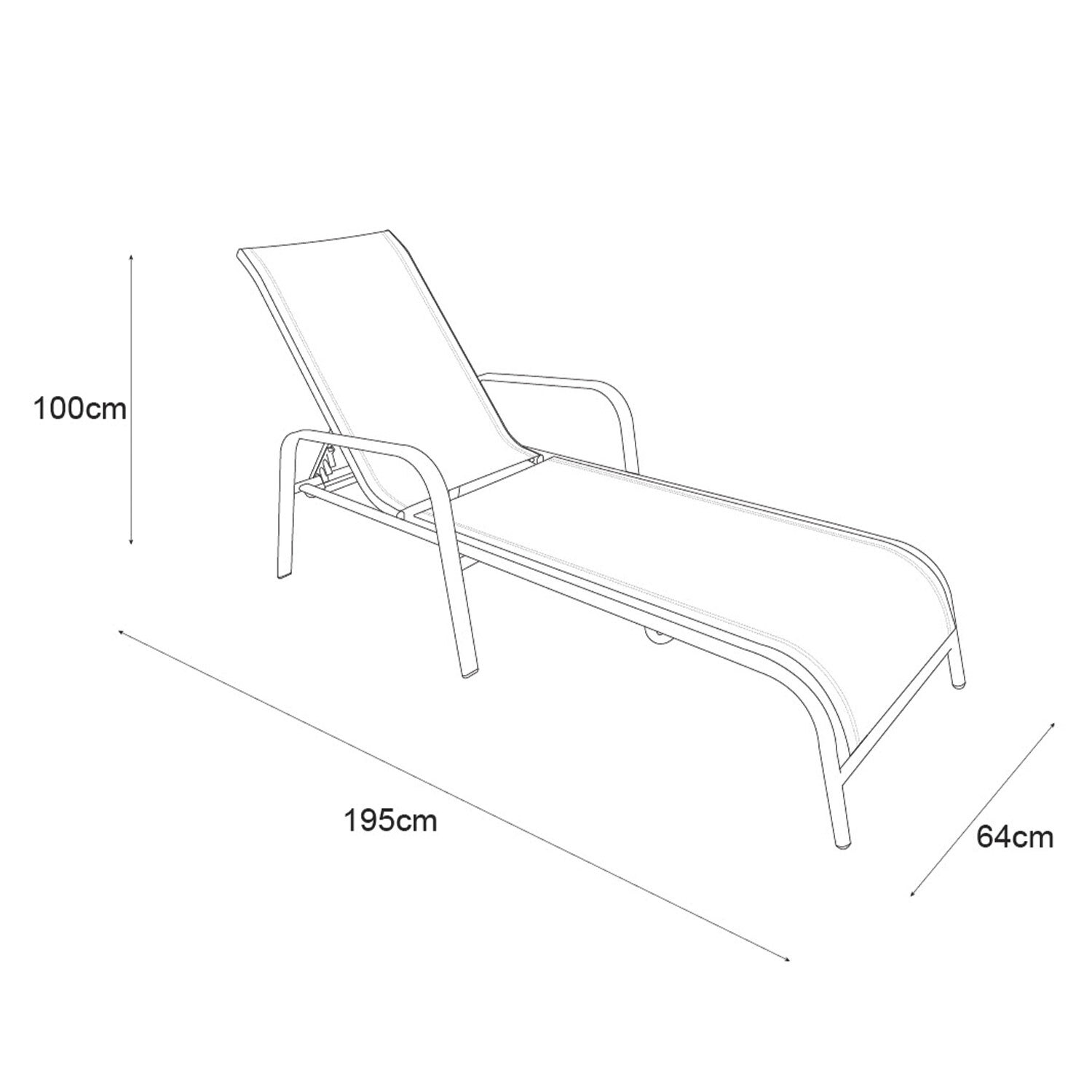 Outdoor Essentials Hawaii Sun Lounger Image 4