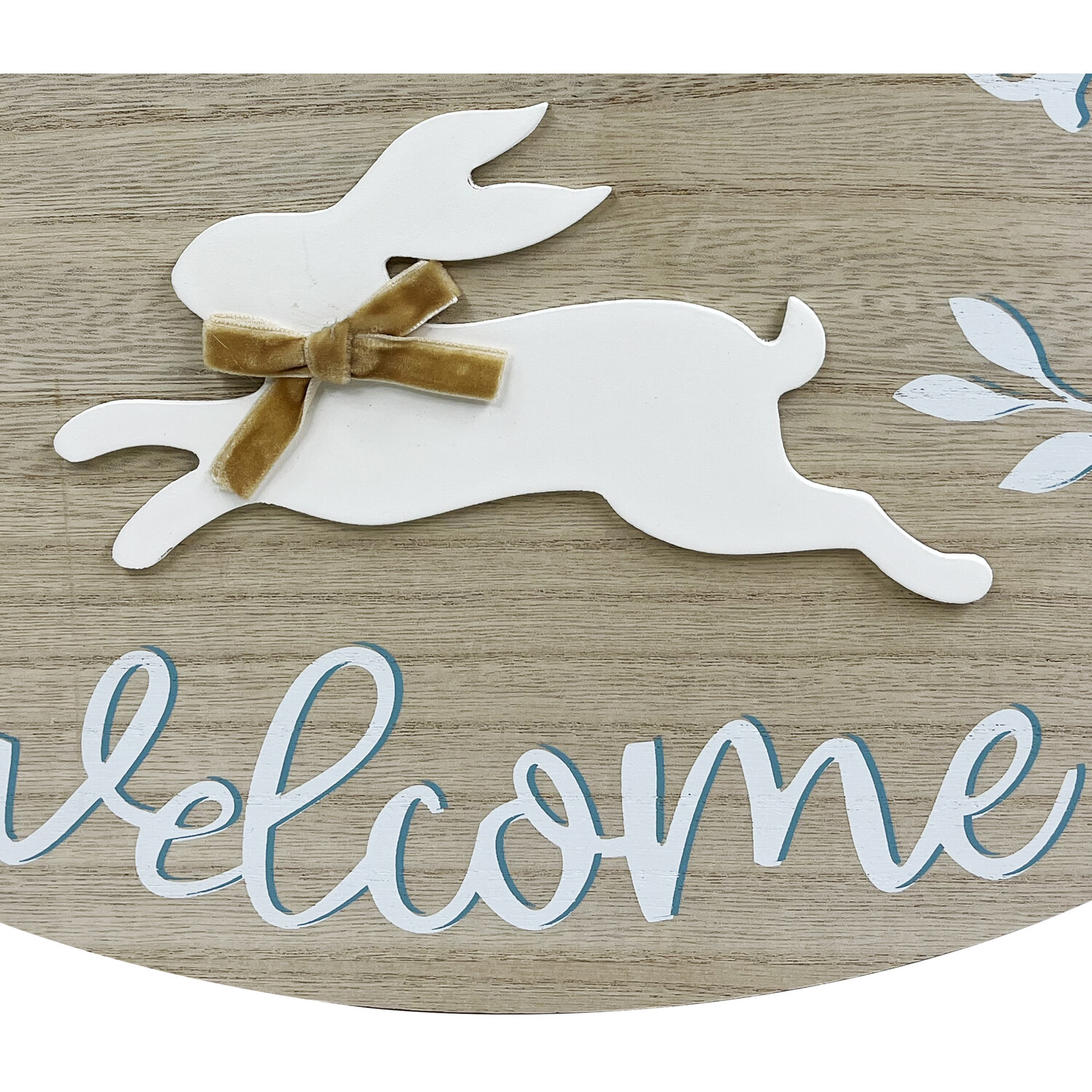 Welcome Spring Bunny Plaque - Brown Image 4