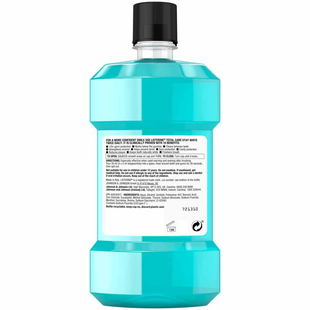 Listerine Mouthwash Stay White Arctic Mint 500ml Image 3