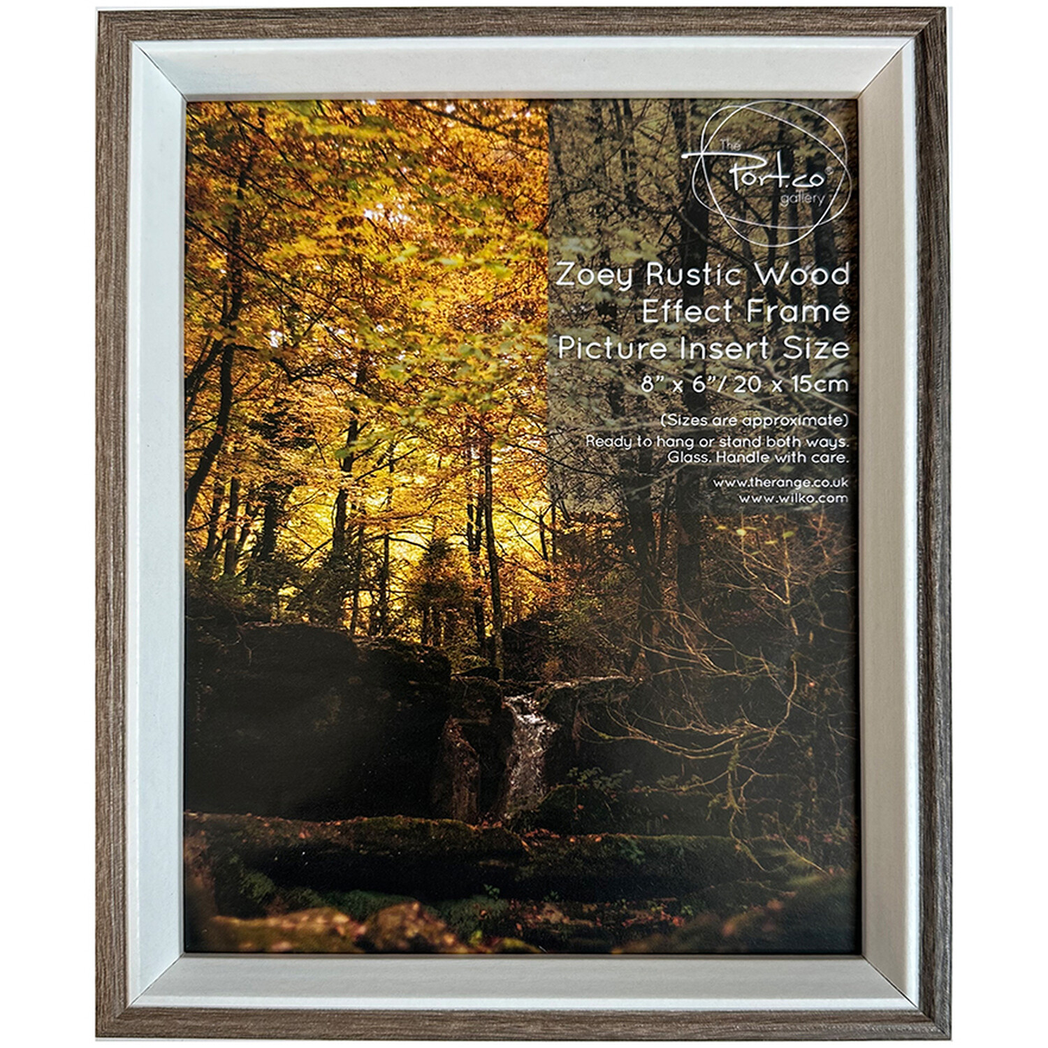 Zoey Rustic Wood Effect Frame - Brown / 8x6in Image 1