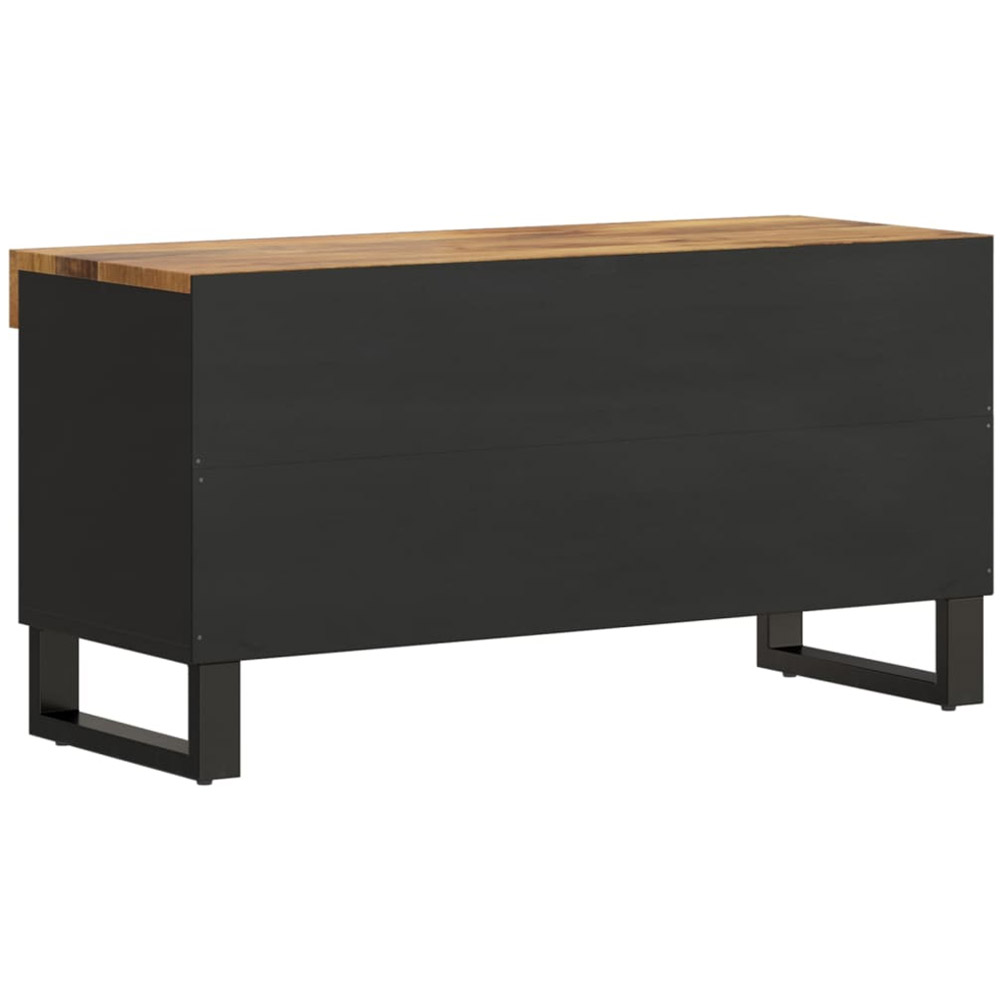 vidaXL 2 Open Shelf Honey Brown Solid Wood Mango TV Cabinet Image 5