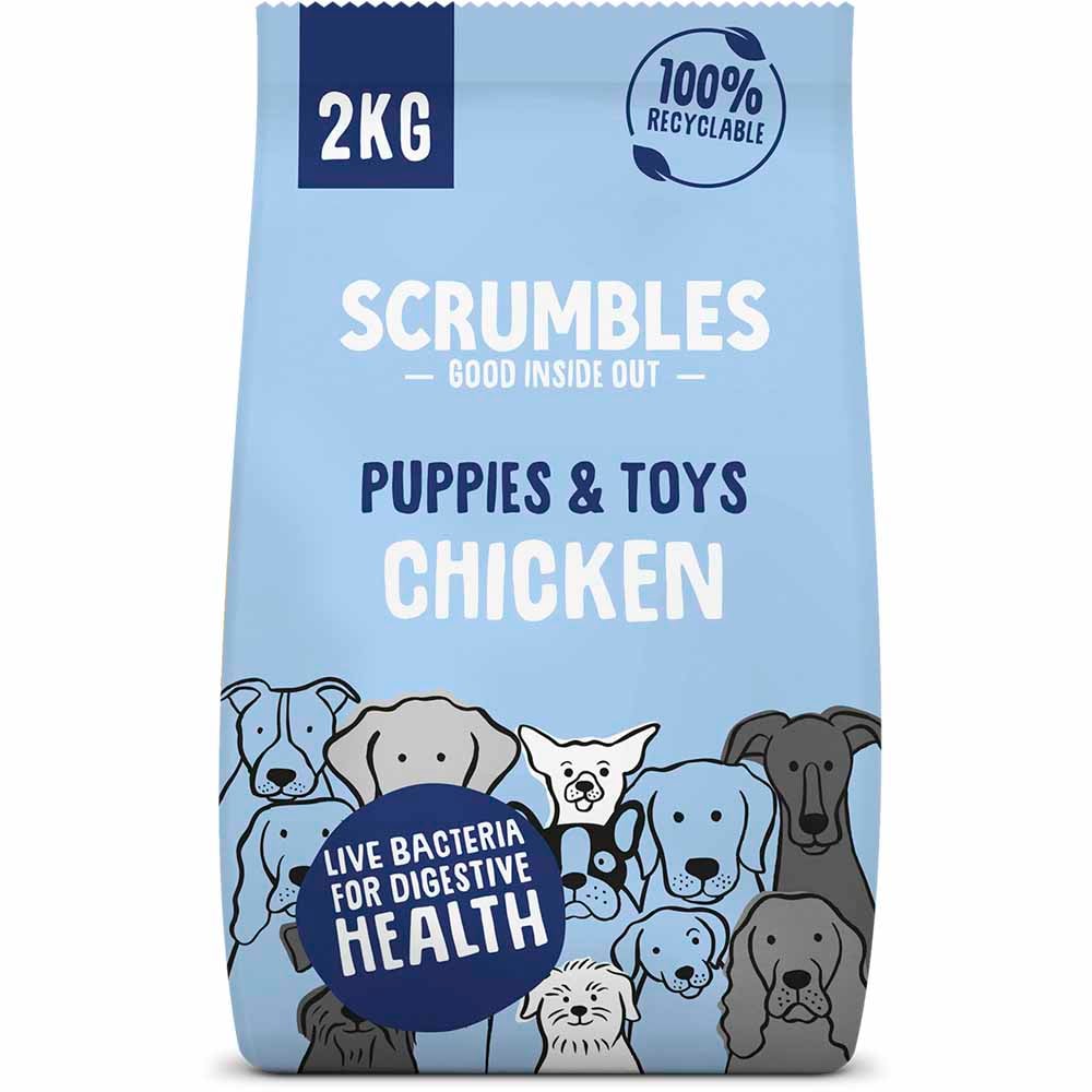 Scrumbles Chicken Puppy and Toy Dog Dry Food Case of 4 x 2kg Image 2