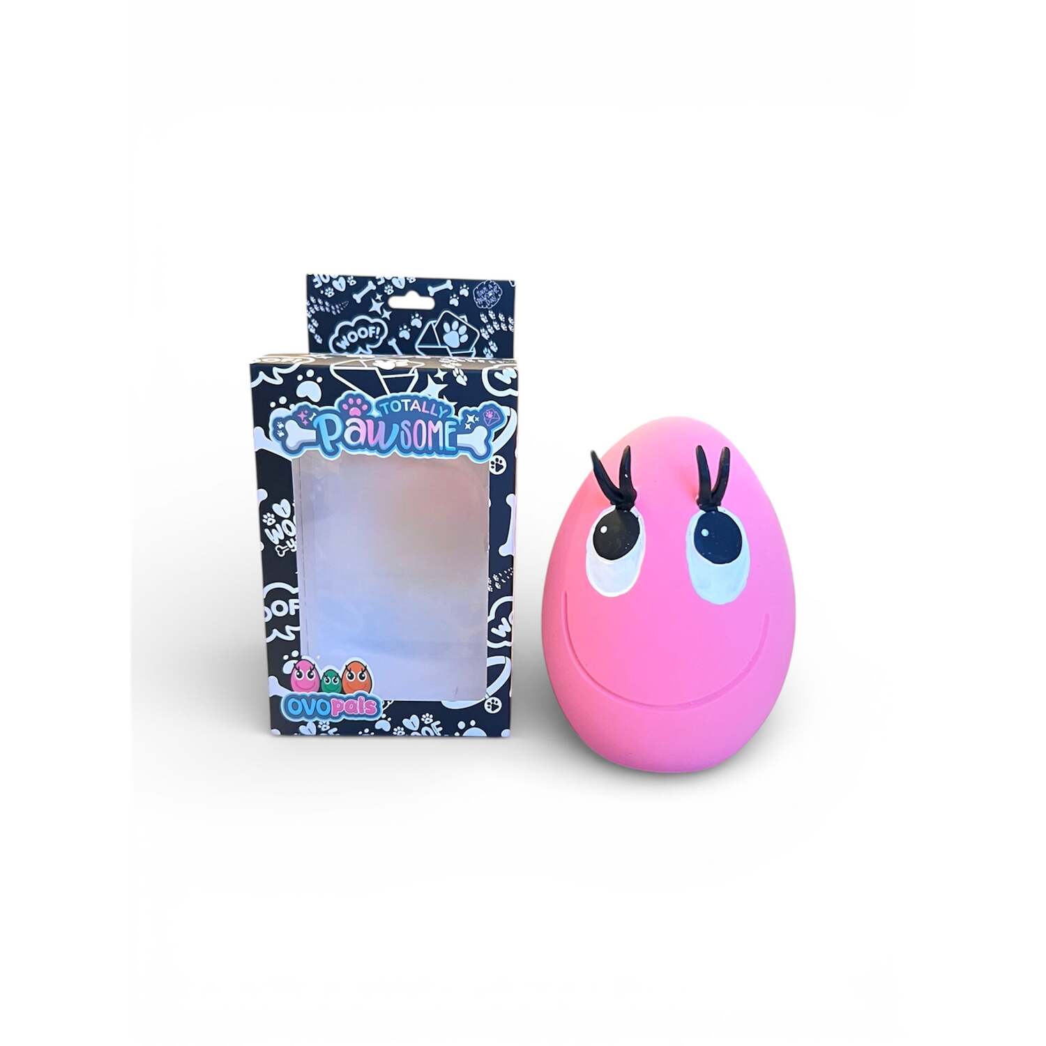 Totally Pawsome OVO XL Pink Squeaky Dog Toy Image 2