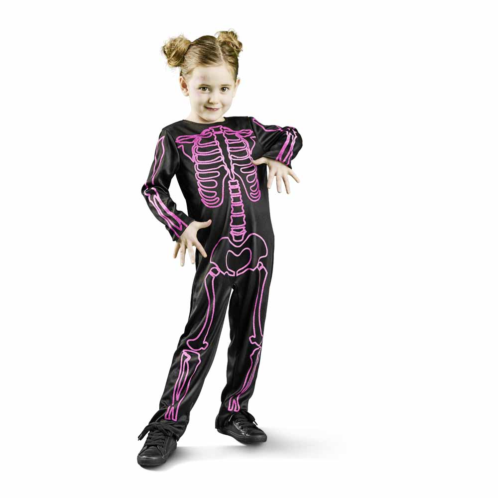 Wilko Halloween Glitter Skeleton Costume 7-8 Years Image 1