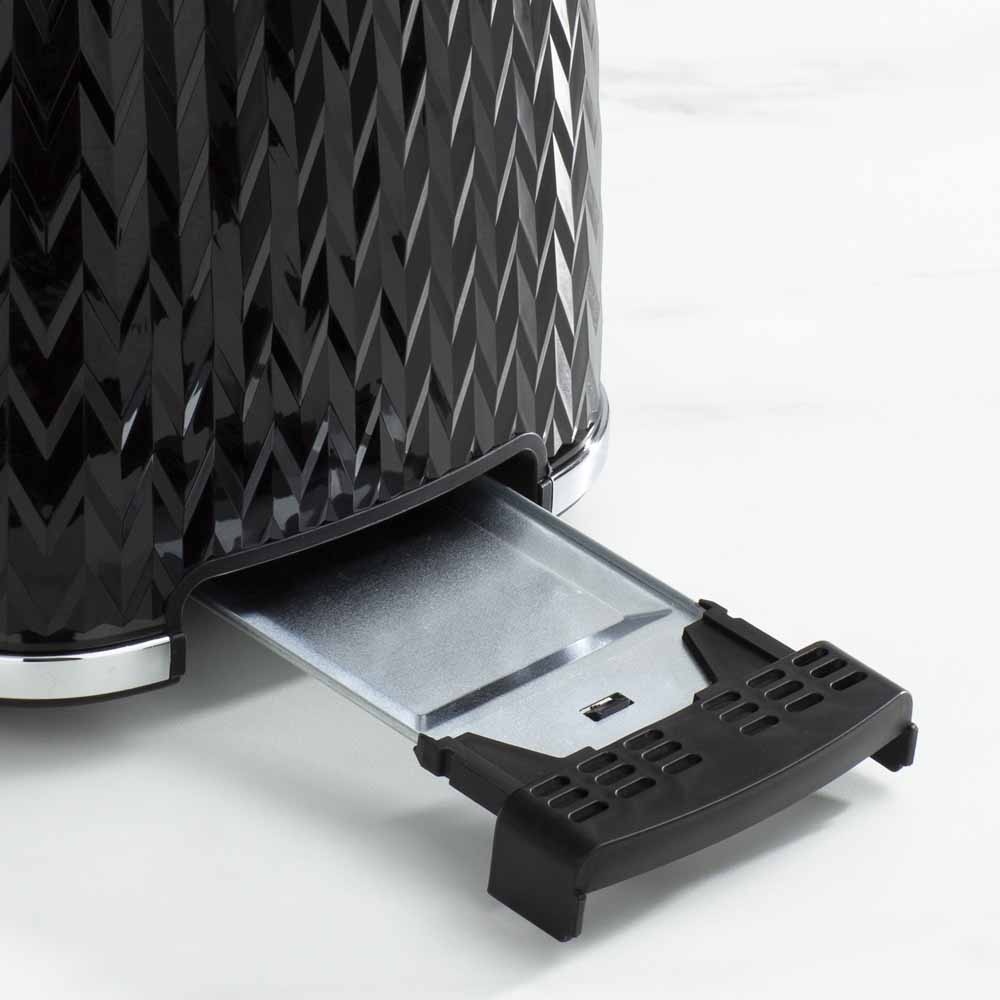 Daewoo Black Argyle 2 Slice Toaster Image 3