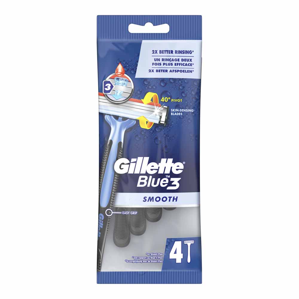 Gillette Blue 3 Disposable Men's Razor 4 pack Image 2