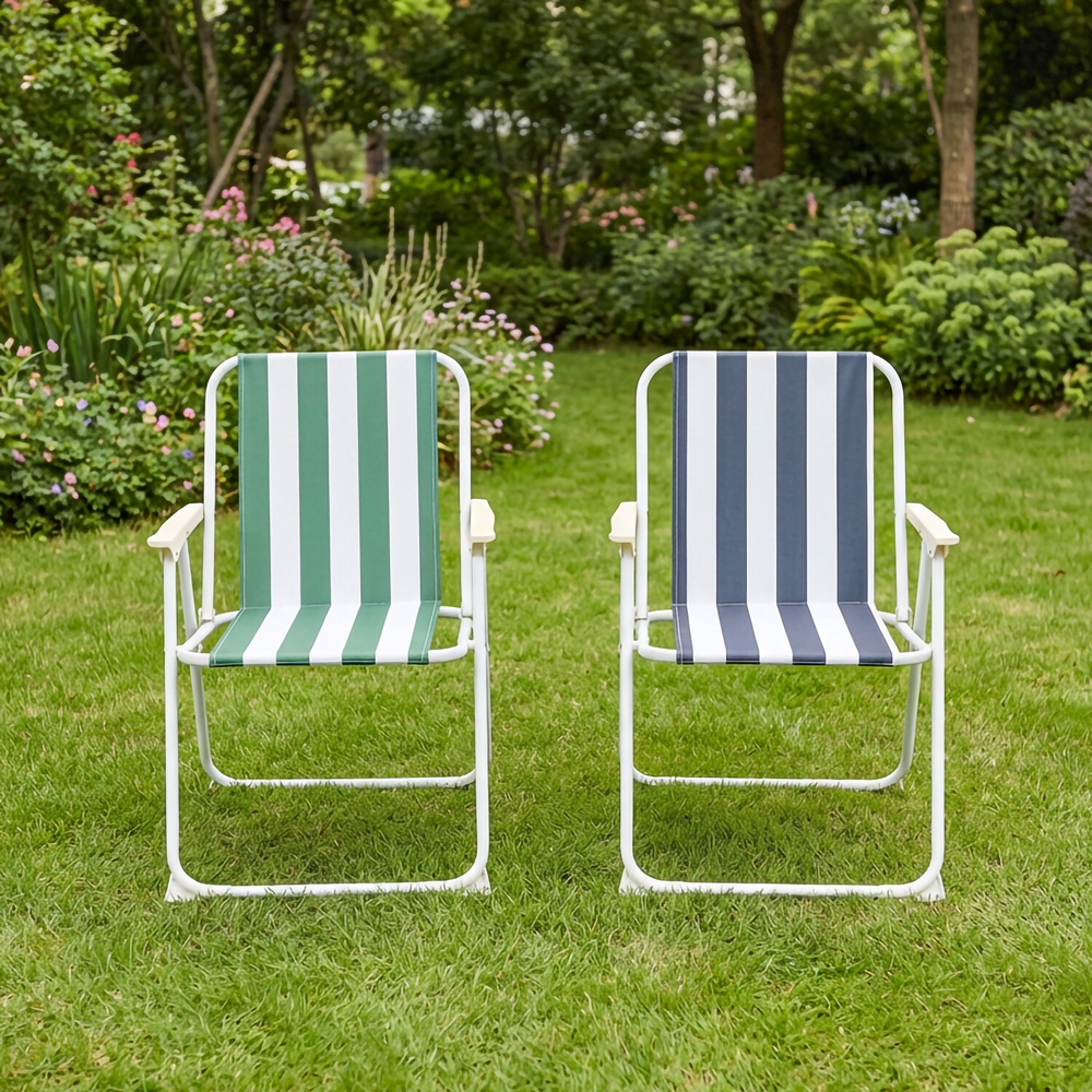 Striped Folding Chair Image 5