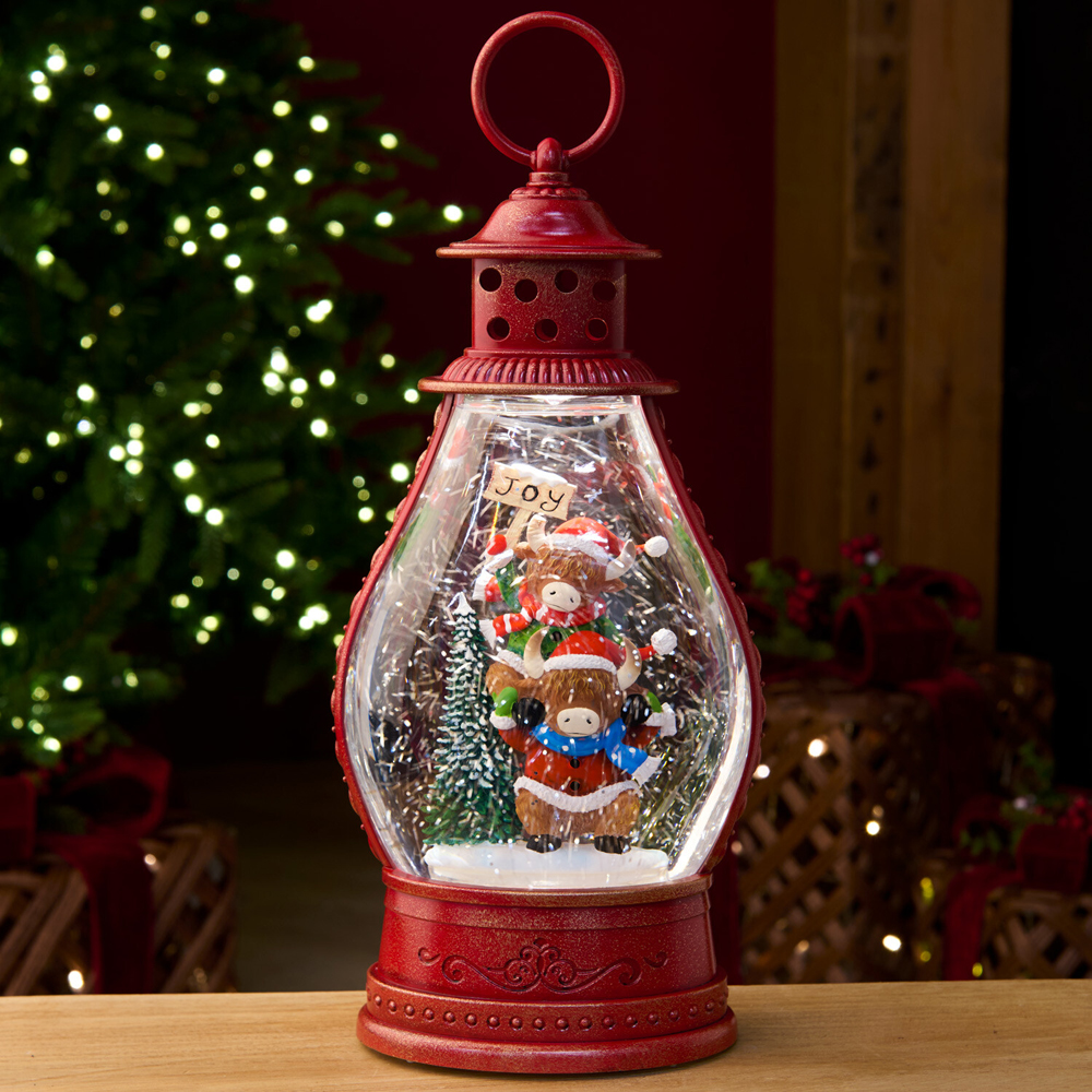 Christmas Highland Cow Glitter Spinner Image 2