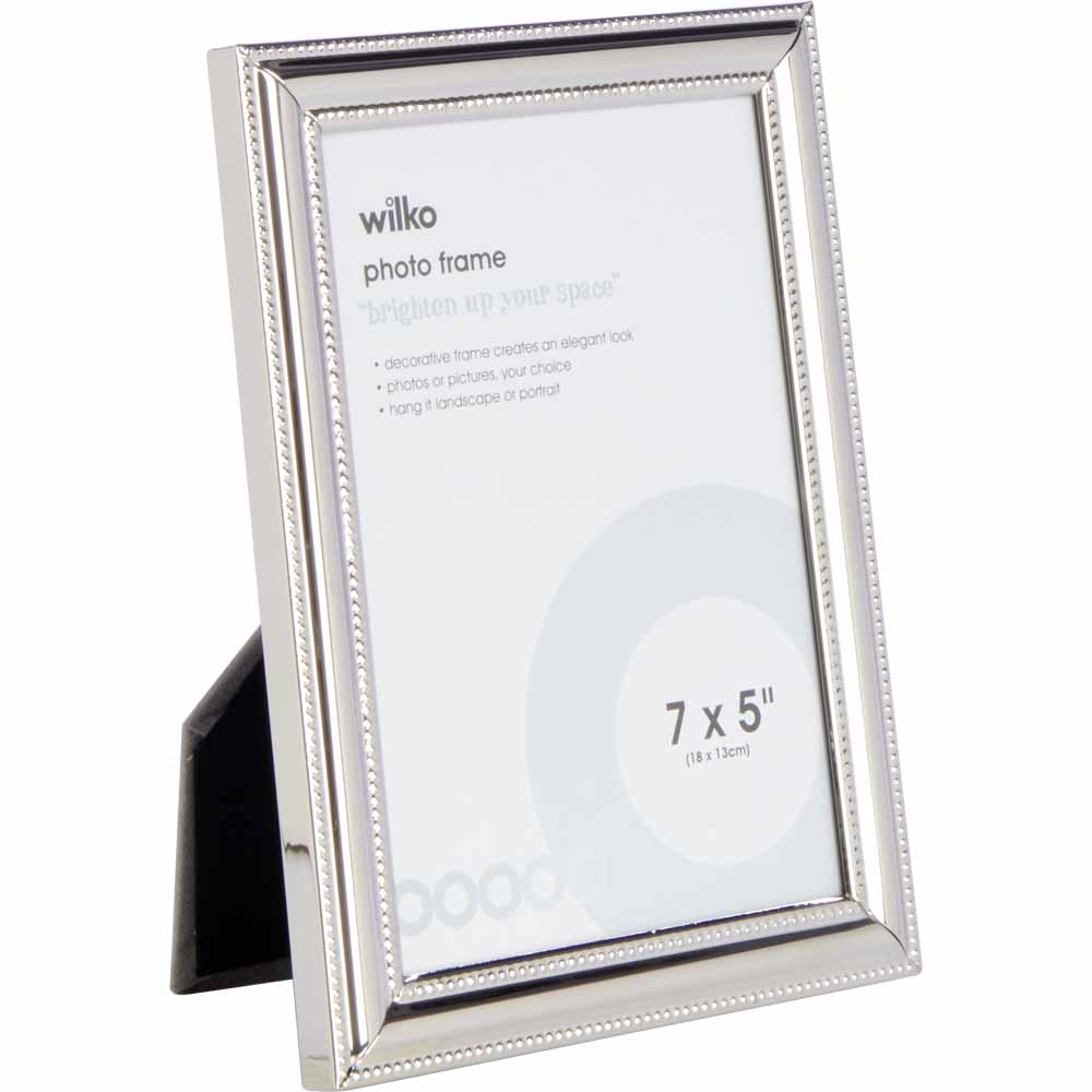 Wilko Silver Decorative Photo Frame 7 x 5 Inch Image 1
