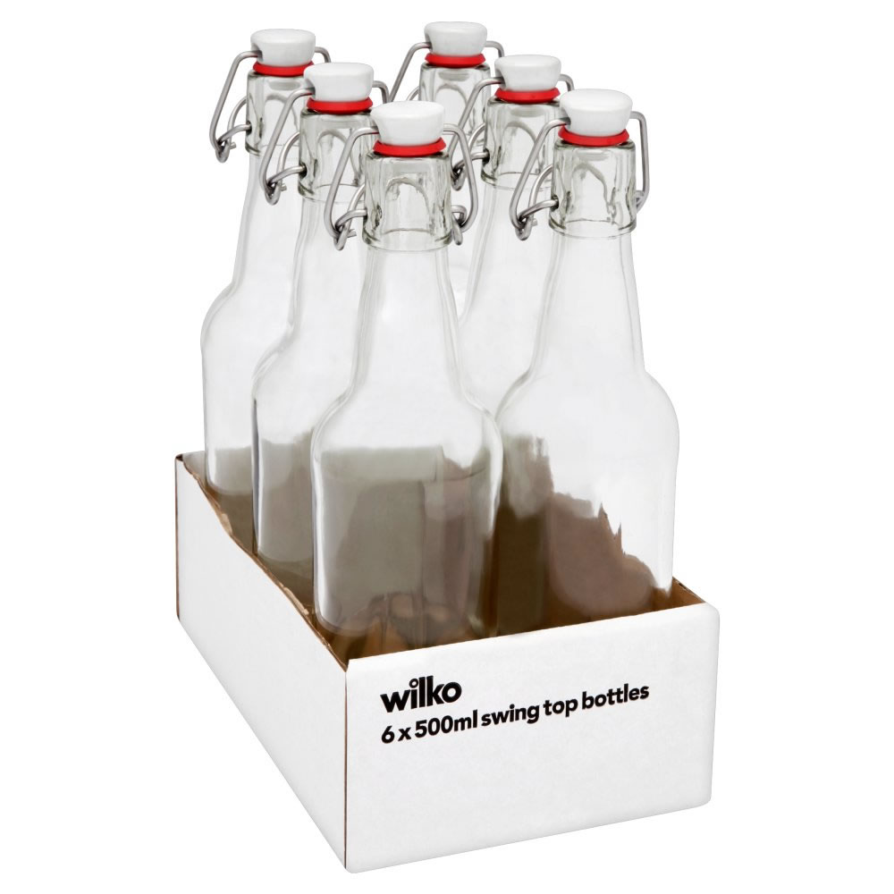 Wilko 500ml Swing Top Bottles 6 Pack Image
