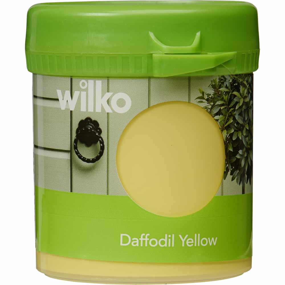 Wilko Garden Colour Tester Pot Daffodil Yellow 75ml Image