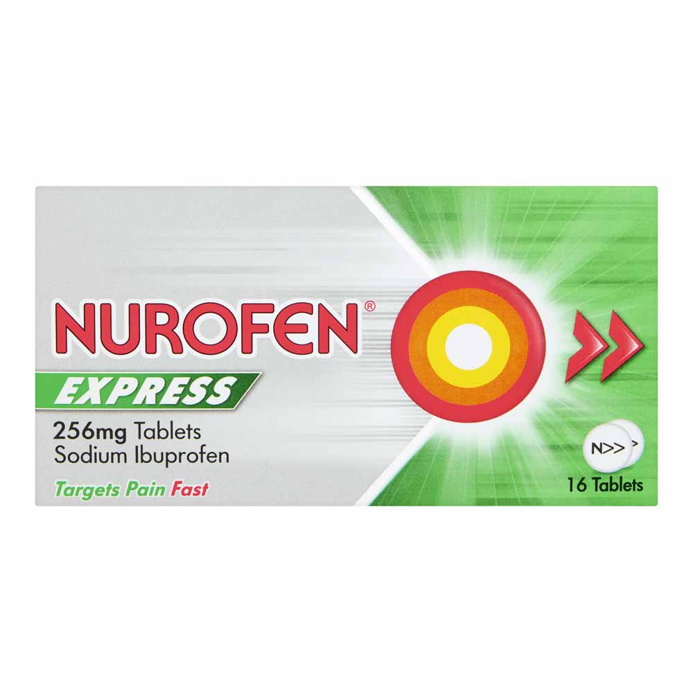 Nurofen Ibuprofen Express Tablets 256mg 16pk Image 1
