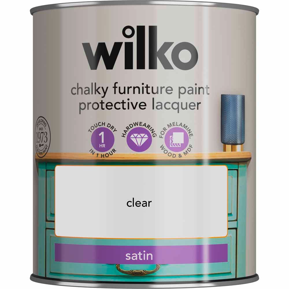 Wilko Quick Dry Clear Protective Laquer Furniture Paint 750ml Image 2