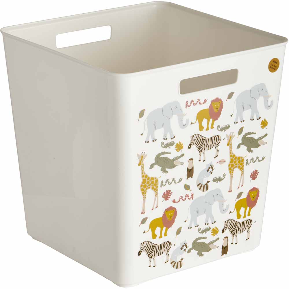 Wilko 30 x 30cm Animals Plastic Cube Storage Box Wilko