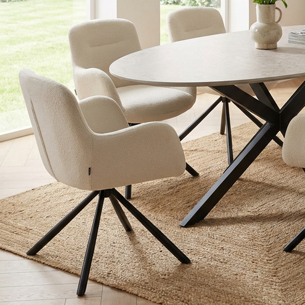 Blaine Swivel Chair - Cream Image 6