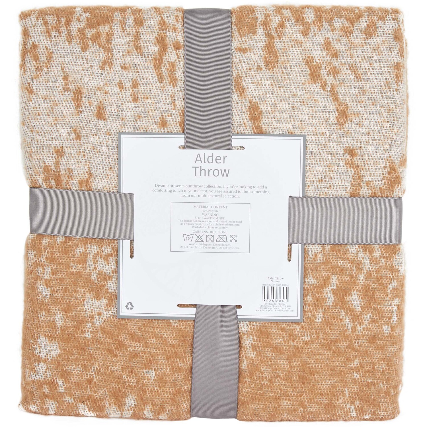 Divante Alder Metallic Throw - Natural Image 2