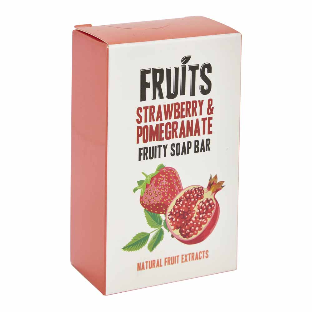 Fruit Soap Strawberry & Pomegranate 200g Image 1