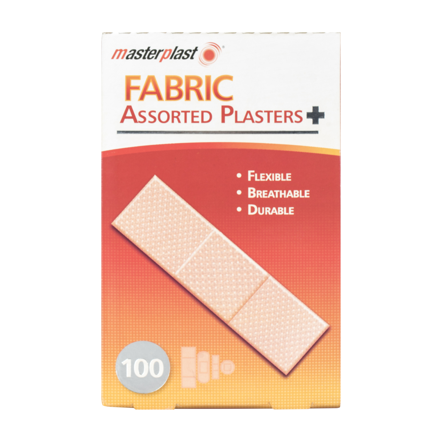 Pack of 100 Fabric Masterplast Assorted Plasters Image