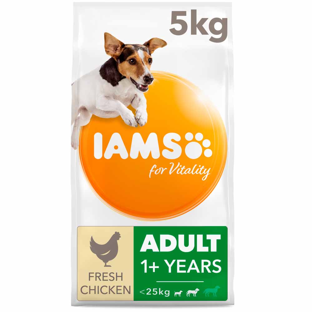 IAMS Vitality Fresh Chicken Adult Dry Dog Food 5kg  - wilko