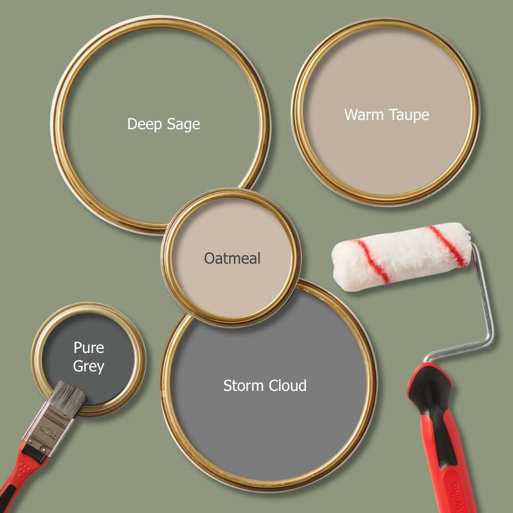 Wilko Tough & Washable Deep Sage Matt Emulsion Paint 2.5L Image 6