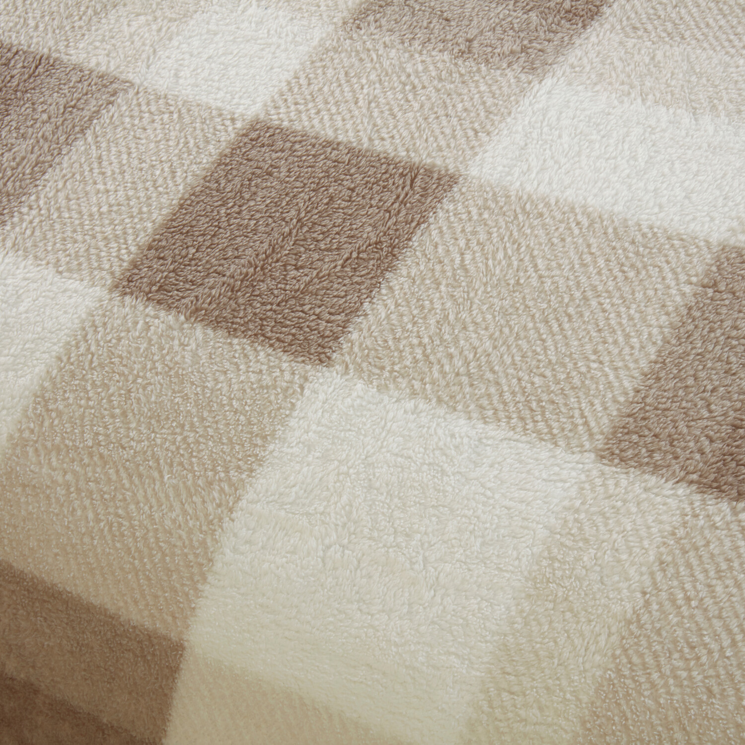 Teddy Fleece Check Duvet Set Natural Double Image 3