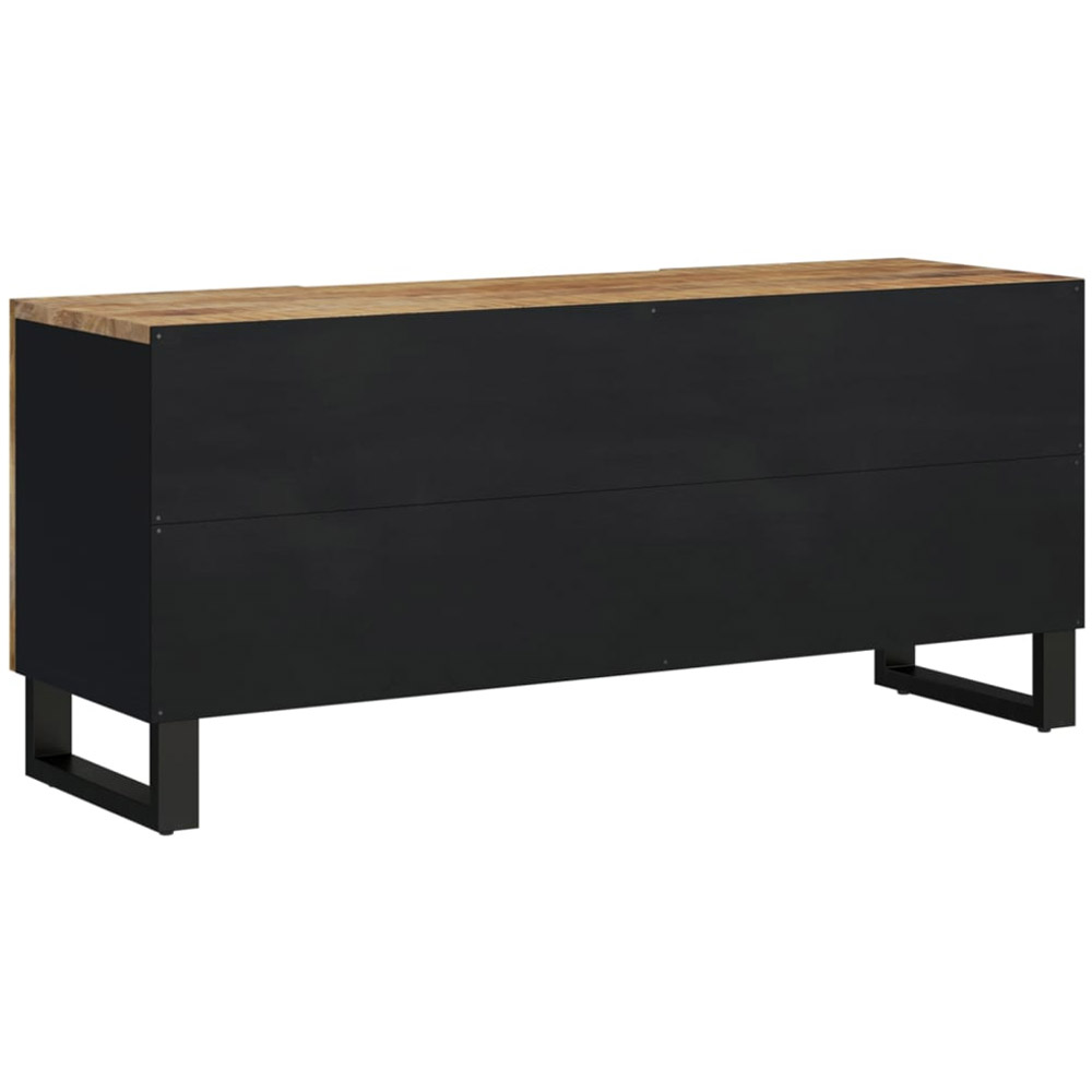 vidaXL 2 Door Single Drawer Light Brown TV Cabinet with Metal Stand Image 5