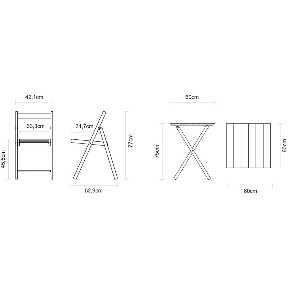 Tramontina Brown 3 Piece Bistro Set Image 3