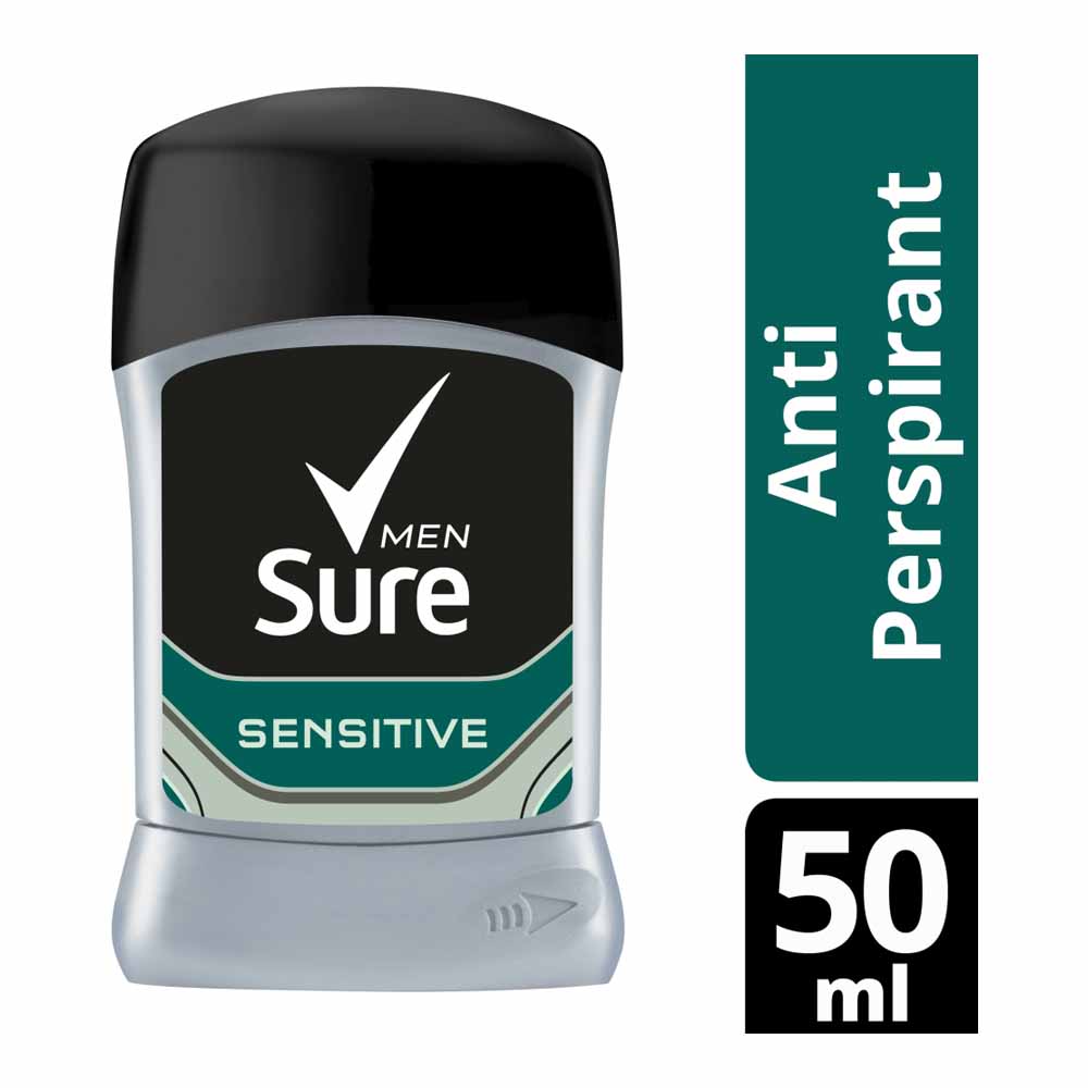 Sure For Men Sensitive Anti-Perspirant Stick 50ml  - wilko