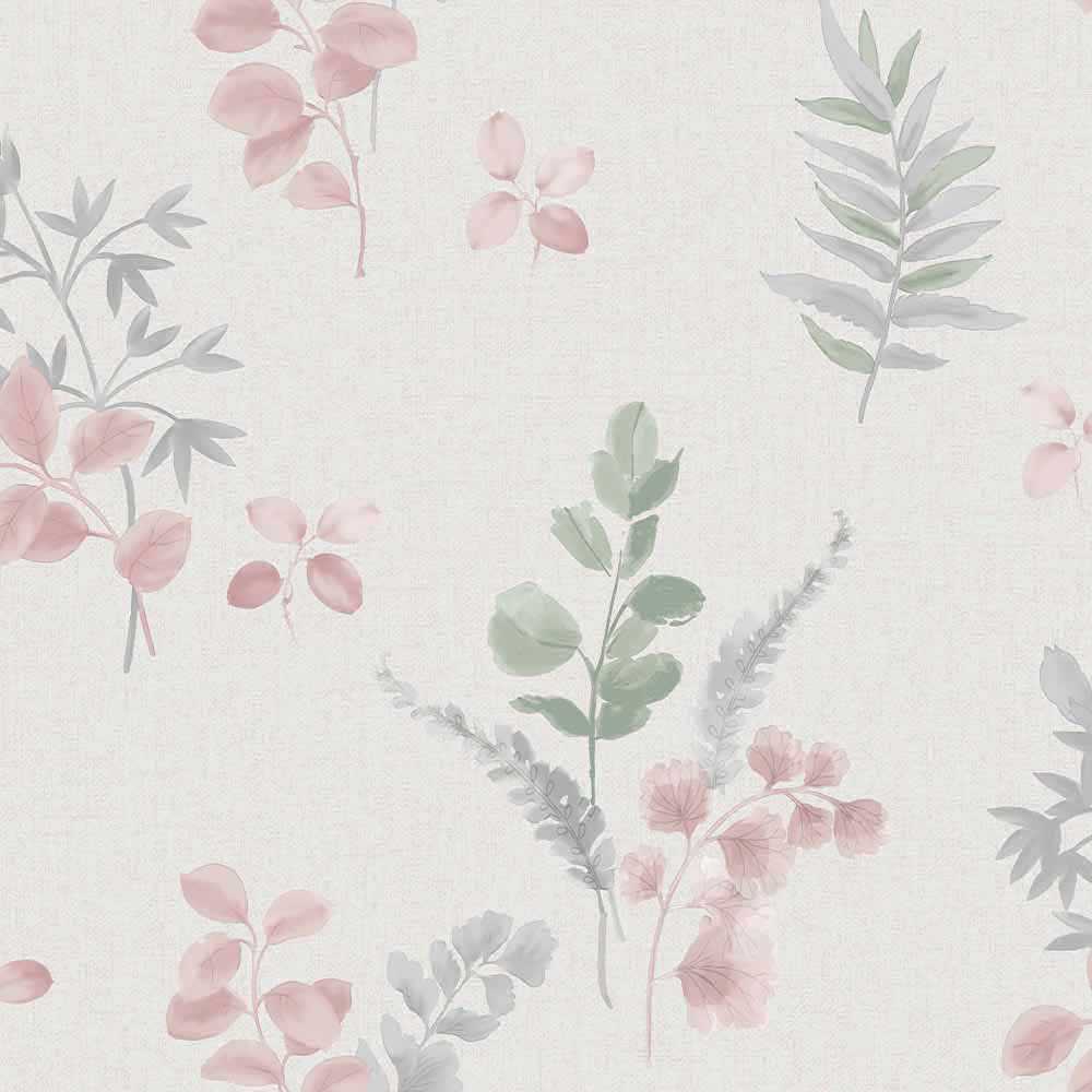 Wilko Watercolour Garden Pink Wallpaper Image 1