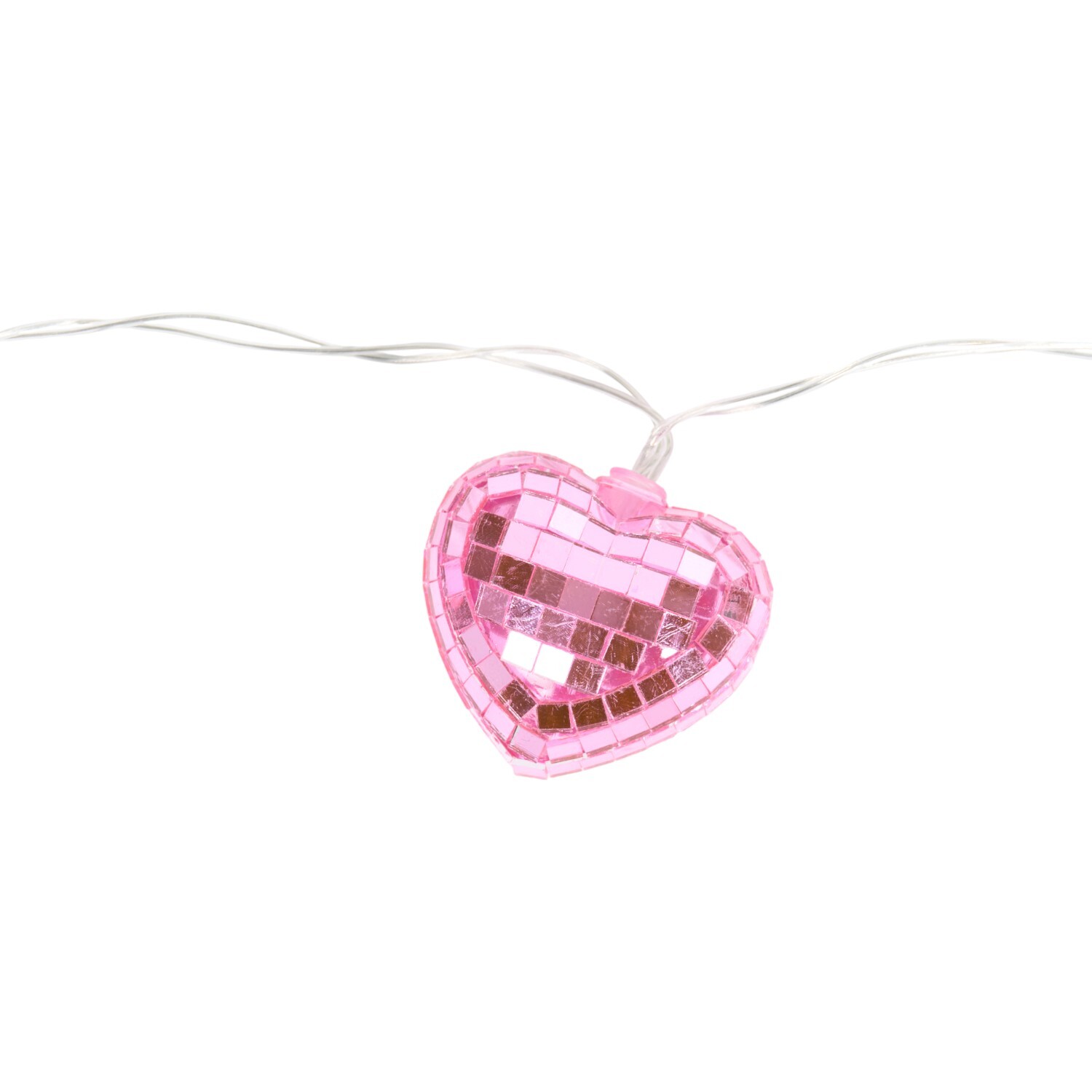 Disco Heart String Lights Pink Image 7