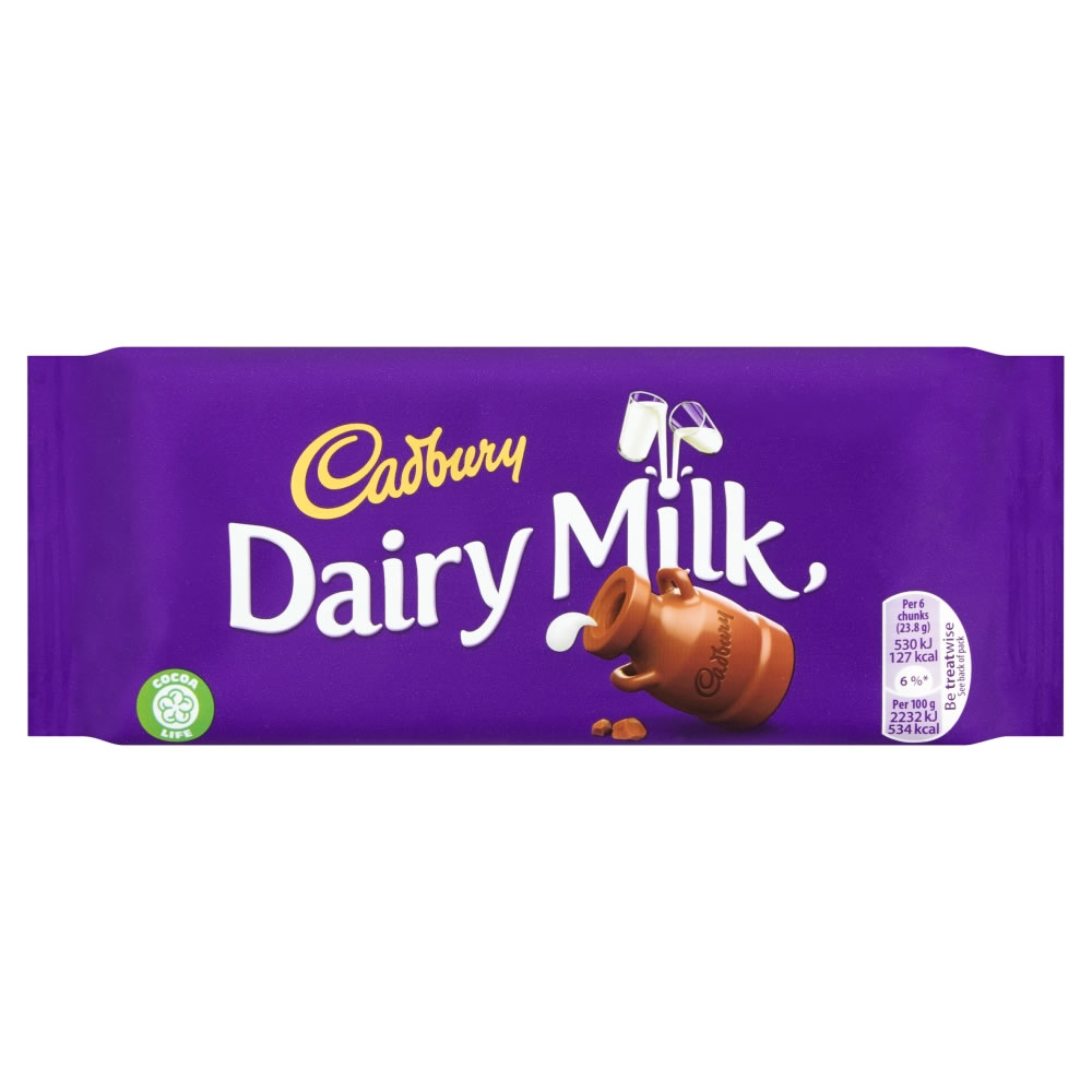 Cadbury Dairy Milk Chocolate Block 95g Wilko