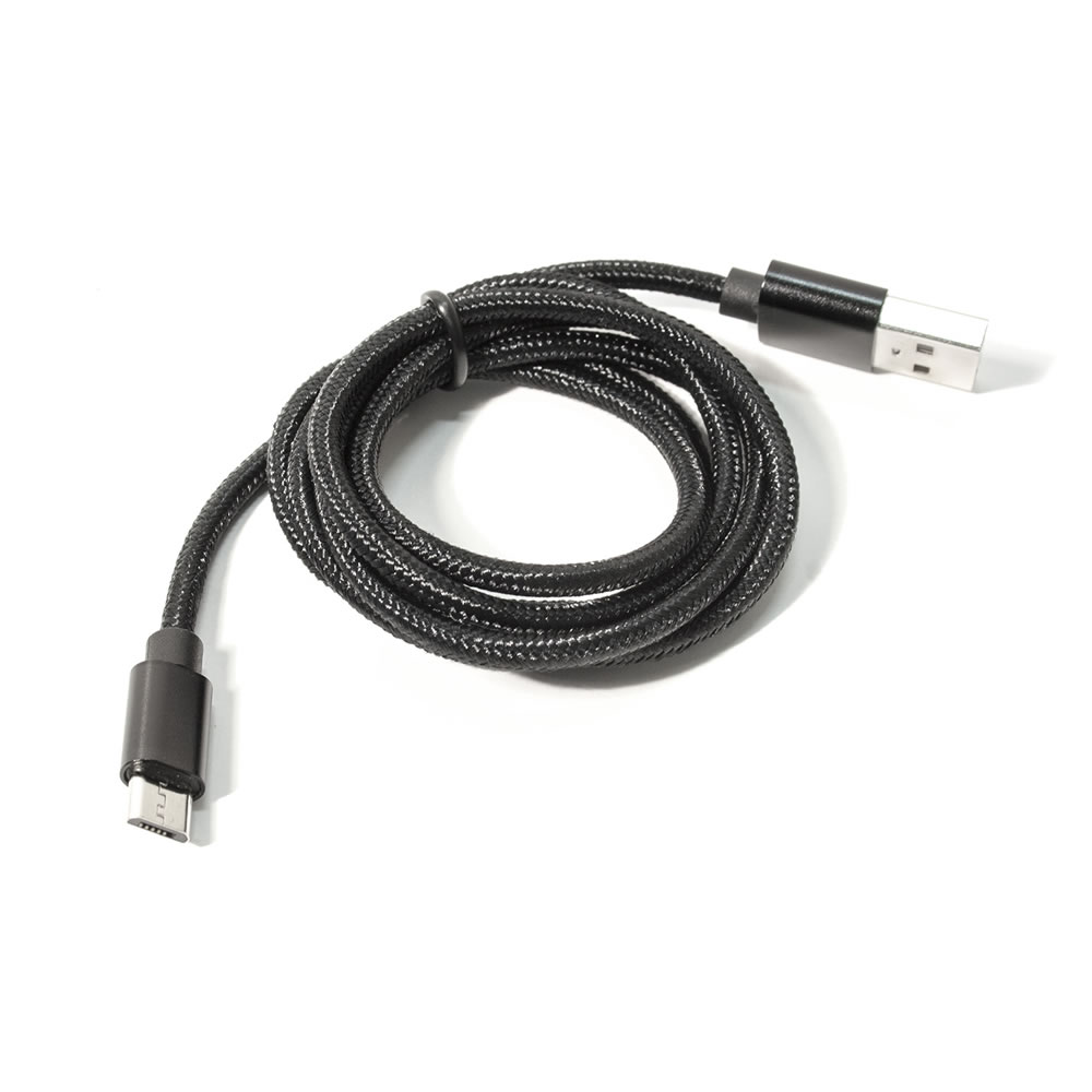 Wilko 1m Braided Micro USB Cable Image 1