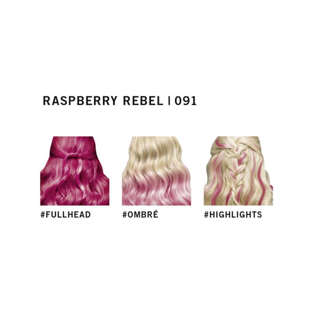 Schwarzkopf LIVE Ultra Brights or Pastel Raspberry  Rebel 091 Semi-Permanent Hair Dye Image 5