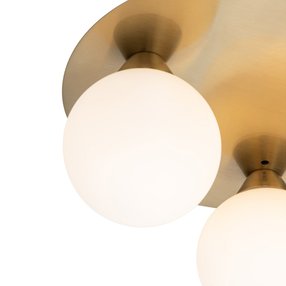 Cosylyte Bowen 3 Light Opal Glass Flush Ceiling Light Image 4
