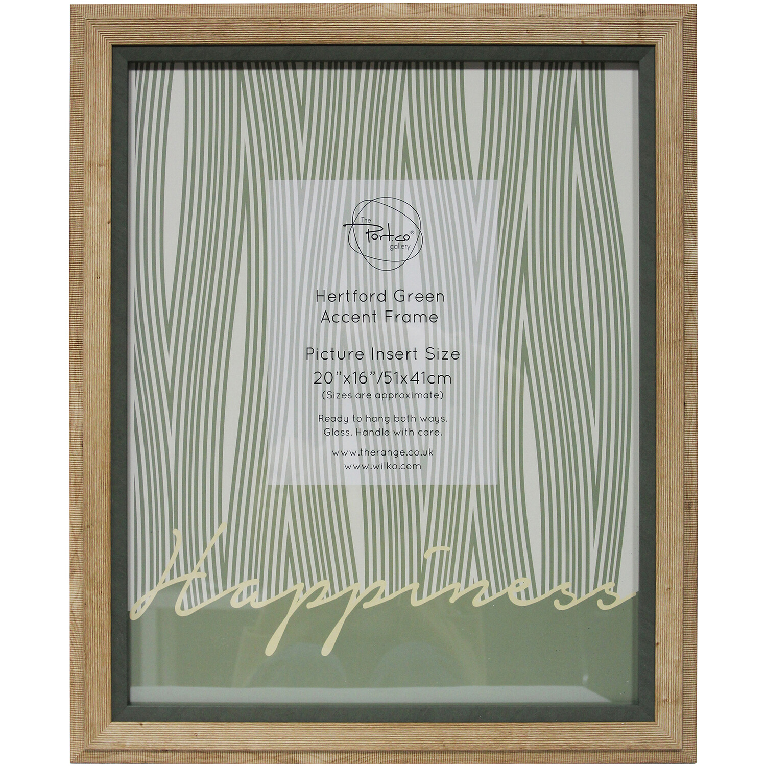 Hertford Green Accent Frame - Natural / 20x16in Image 1