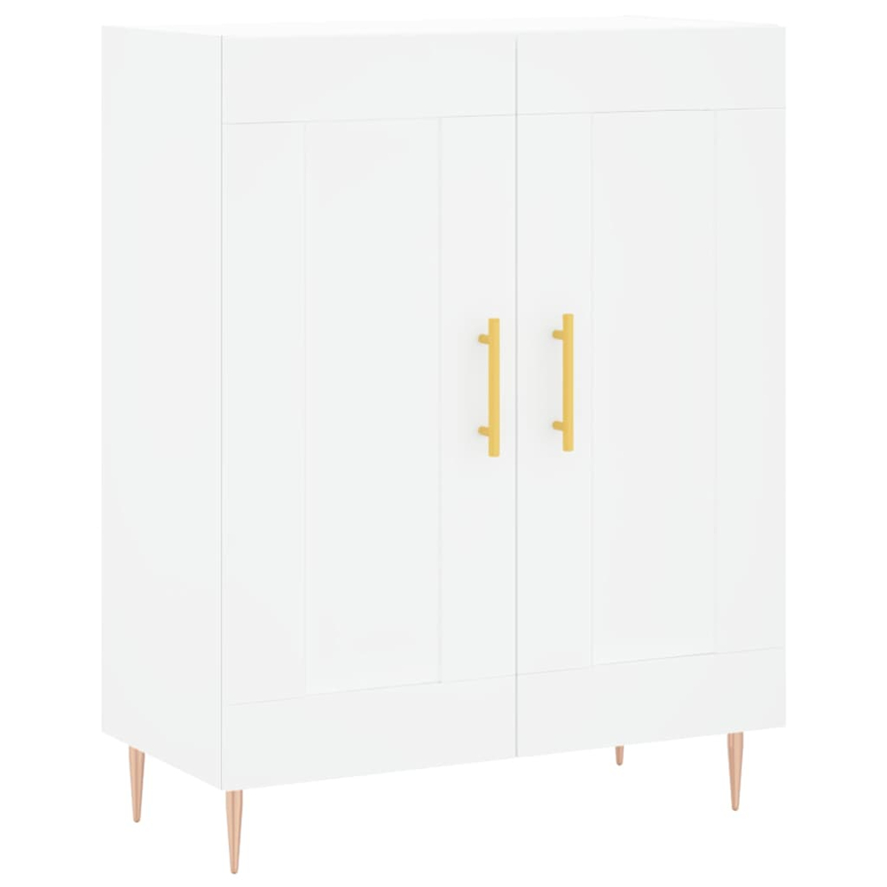 vidaXL 2 Door 3 Shelf White Highboard Image 7